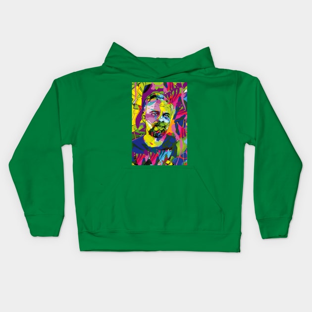 Philip K. Dick VI Kids Hoodie by Exile Kings 